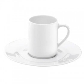 Tasse à moka blanche 8cl en porcelaine - Lot de 12
