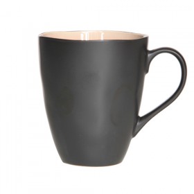 Tasse / Mug noire et rose 45cl - Lot de 6