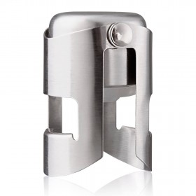 Bouchon pour bouteille de champagne en acier brossé