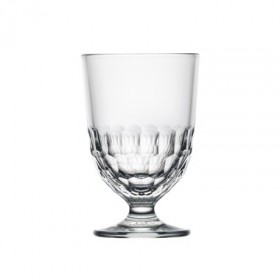 Verre à vin à pied transparent en verre pressé 28.5cl - Lot de 6
