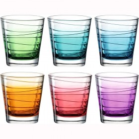 Verre à eau couleurs assorties 25cl - Lot de 6