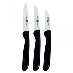 Set de 3 couteaux de cuisine - manche noir
