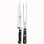 Set de 2 couteaux - Fourchette et couteau à trancher - manche noir - Professional S - Zwilling