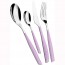 Ménagère 24 pièces lilas en inox 18/10 - 2.5mm - Glamour - Bugatti