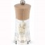 Moulin à sel humide acrylique blanc et bois de hêtre 14cm - Oléron - Peugeot