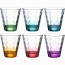 Verre à eau couleurs assorties 21,5cl - Lot de 6 - Optic - Leonardo