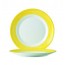 Assiette plate ronde blanc/jaune 15.5cm - Brush Jaune - Arcoroc