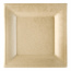 Assiette carée jetable bionic en cellulose couleur naturel 20x20x1 cm - Lot de 50 - Vaiselle jetable