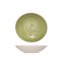 Assiette creuse calotte ronde en grès 21cm verte - Lot de 6