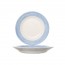 Assiette creuse ronde blanche/bleue 22.5cm - Brush Bleu - Arcoroc