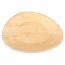 Assiette ovale jetable en areca couleur naturel 17x12x2 cm - Lot de 25 - Vaiselle jetable