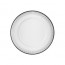Assiette plate blanche 17,5cm en porcelaine avec motifs en relief noire - Ginseng Black - Chef & Sommelier