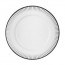Assiette plate blanche 28,5cm en porcelaine avec motifs en relief noire - Ginseng Black - Chef & Sommelier