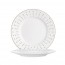 Assiette plate ronde 17,5cm en porcelaine aux motifs carrés gris - Satinique Grey - Chef & Sommelier