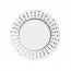 Assiette plate ronde 17,5cm en porcelaine motifs carrés noirs - Satinique Black - Chef & Sommelier