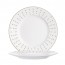 Assiette plate ronde 21,5cm en porcelaine aux motifs carrés gris - Satinique Grey - Chef & Sommelier
