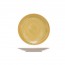 Assiette plate ronde 22cm beige et jaune en grès - Lot de 6 - Turbolino - Cosy & Trendy