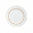 Assiette plate ronde blanche 21.5cm en porcelaine avec motif gris - Ginseng - Chef & Sommelier