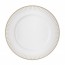 Assiette plate ronde blanche 28.5cm en porcelaine avec motif gris - Ginseng - Chef & Sommelier