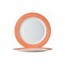 Assiette plate ronde blanc/orange 15.5cm - Brush Orange - Arcoroc