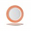 Assiette plate ronde blanc/orange 23.5cm - Brush Orange - Arcoroc