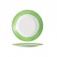 Assiette plate ronde blanc/vert 23.5cm - Brush Vert - Arcoroc