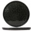 Assiette plate ronde noire et verte 27cm - Laguna Verde - Cosy & Trendy