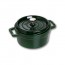 Cocotte ronde 10 cm en fonte émaillée vert basilic - Vitamines - Staub
