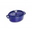 Cocotte en fonte ovale 29 cm bleu intense - Fondamentales - Staub