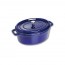 Cocotte ovale 33 cm en fonte émaillée bleu intense - Fondamentales - Staub