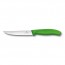 couteau a steak et a pizza lame 12cm manche synthétique vert clair - swissclassic - victorinox