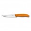 couteau a steak et a pizza lame 12cm manche synthétique orange - swissclassic - victorinox