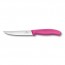couteau a steak et a pizza lame 12cm manche synthétique rose - swissclassic - victorinox