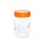 Bocal en verre 1L avec couvercle a vis orange 100mm - famila wiss - le parfait