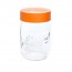 Bocal en verre 2L avec couvercle a vis orange 100mm - famila wiss - le parfait