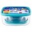 Boîtes de conservation carrée en verre couvercle plastique turquoise - Set de 3 - Frigoverre - Bormioli Rocco