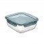 Boîte hermétique carrée en verre couvercle plastique gris 18 x 18 cm - Frigoverre - Bormioli Rocco