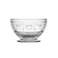 Bol en verre pressé transparent rond sur pied décor baroque 27 cl - Lot de 6 - Versailles - La Rochère