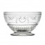 Bol en verre pressé transparent rond sur pied décor baroque 60 cl - Lot de 6 - Versailles - La Rochère