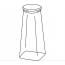 Bouteille carrée grand format - Produit de rechange - Hyperluxe - Lacor
