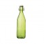 Bouteille en verre 1 L vert avec bouchon mécanique 8 x 8 x 32 cm - giara - bormioli rocco
