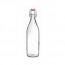 Bouteille en verre transparent 1 L avec bouchon mécanique 8 x 8 x 32 cm - giara - bormioli rocco