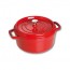 Cocotte ronde 22 cm en fonte émaillée rouge cerise - Vitamines - Staub