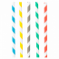 Chalumeau / paille droite blanche avec rayures recyclable 0.6 x 20cm - Lot de 250 - Pailles decorees - AZ boutique