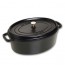Cocotte ovale 37 cm en fonte émaillée noire - Fondamentales - Staub