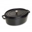 Cocotte ovale 41 cm en fonte émaillée noire - Fondamentales - Staub