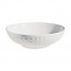Coupelle ronde 12,5cm en porcelaine blanche 25cl reliefs géométriques mini-carrés - Satinique - Chef & Sommelier