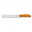 couteau a pain swissclassic - lame 21cm poignee synthetique orange - swissclassic - victorinox