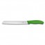 couteau a pain swissclassic - lame 21cm poignee synthétique vert clair - swissclassic - victorinox