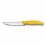 couteau a steak lame dentee 12cm manche synthetique jaune - swissclassic - victorinox